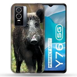 Coque Pour Vivo Y76 5G Chasse Sanglier bois