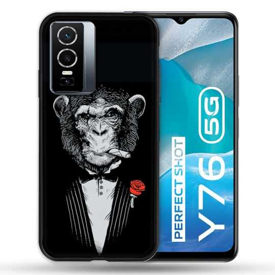 Coque Pour Vivo Y76 5G Decale Singe Mafia