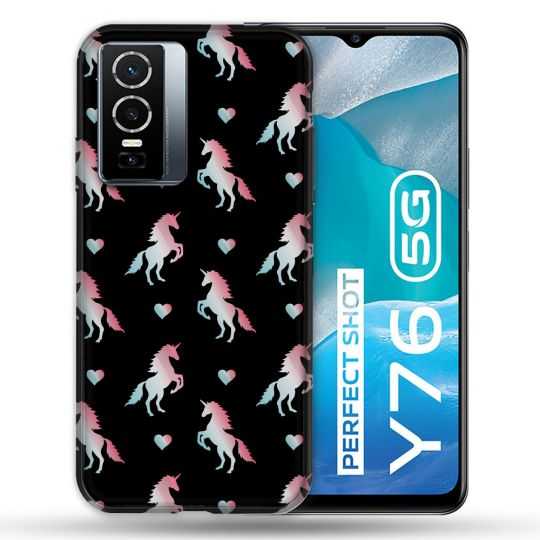 Coque Pour Vivo Y76 5G Fantastique Licorne Pattern