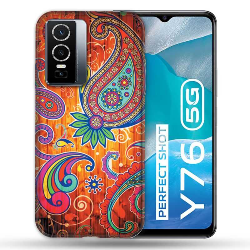 Coque Pour Vivo Y76 5G Fleur Psychedelic