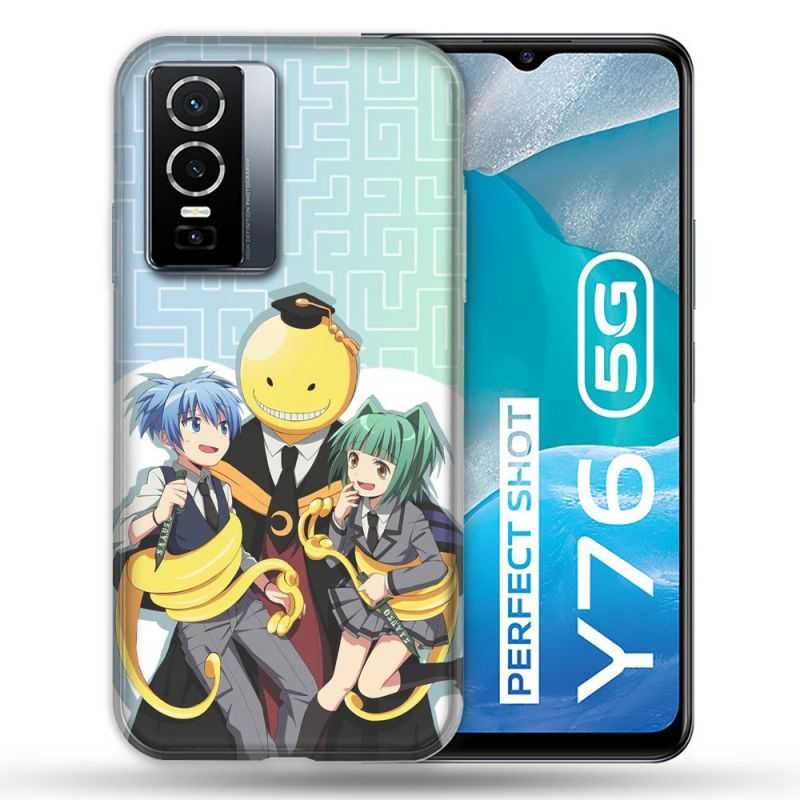 Coque Pour Vivo Y76 5G Manga Assassination Classroom Kuro Trio