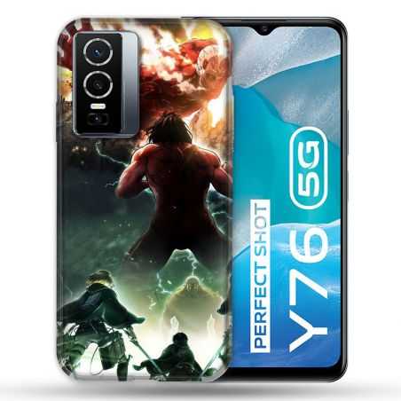 Coque Pour Vivo Y76 5G Manga Attaque Titans Combat