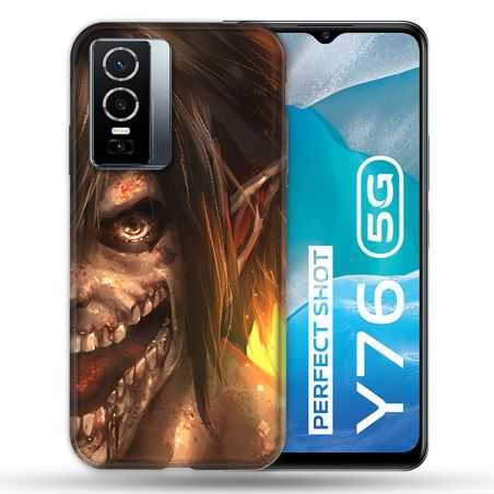 Coque Pour Vivo Y76 5G Manga Attaque Titans Eren Titan