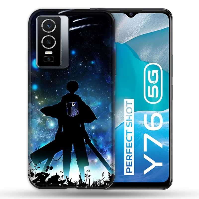 Coque Pour Vivo Y76 5G Manga Attaque Titans Levi