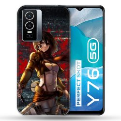 Coque Pour Vivo Y76 5G Manga Attaque Titans Mikasa
