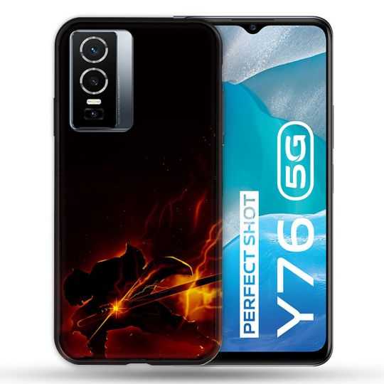 Coque Pour Vivo Y76 5G Manga Demon Slayer Electric