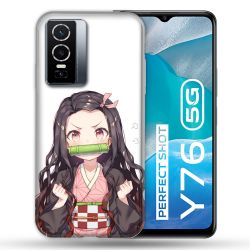 Coque Pour Vivo Y76 5G Manga Demon Slayer Nezuko