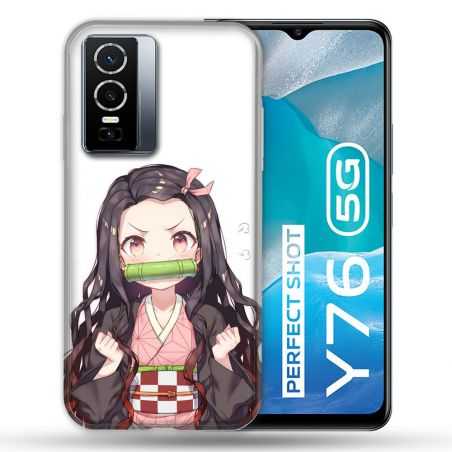 Coque Pour Vivo Y76 5G Manga Demon Slayer Nezuko