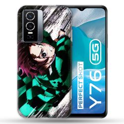 Coque Pour Vivo Y76 5G Manga Demon Slayer Tanjiro