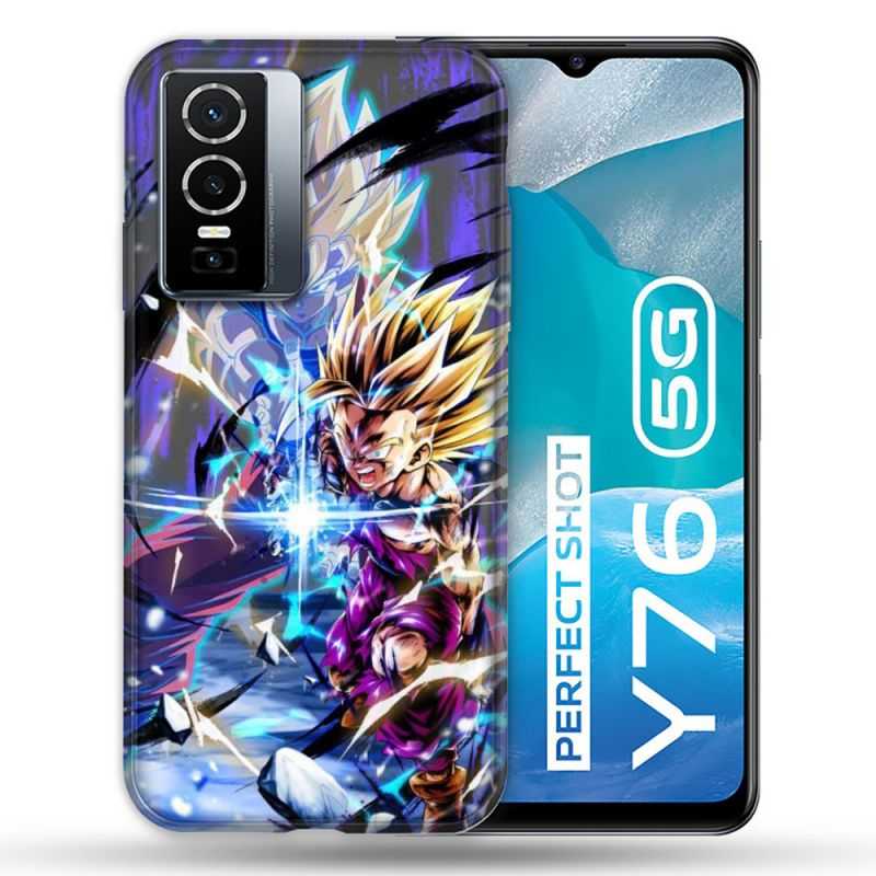 Coque Pour Vivo Y76 5G Manga Dragon Ball Sangohan Duo