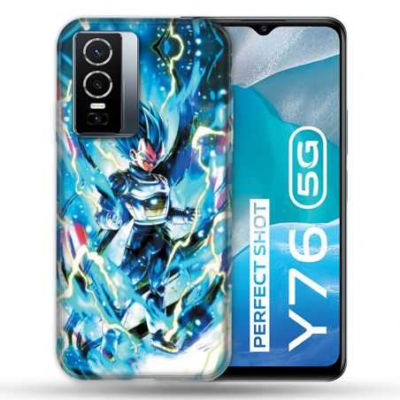 Coque Pour Vivo Y76 5G Manga Dragon Ball Vegeta Bleu