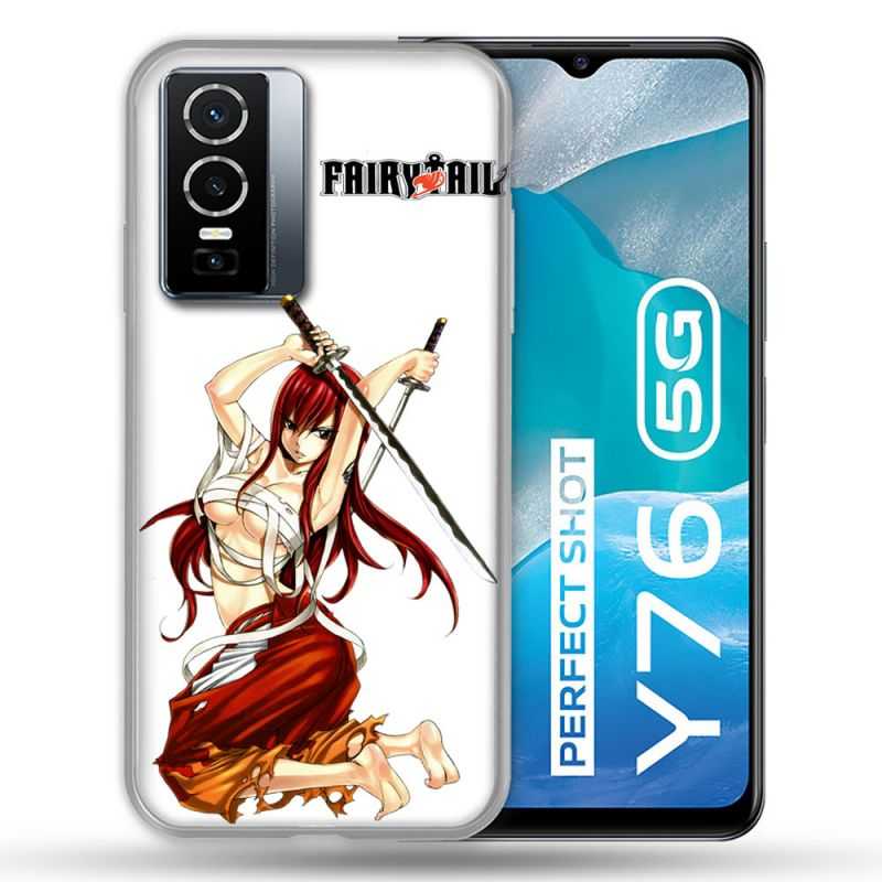 Coque Pour Vivo Y76 5G Manga Fairy Tail Erza