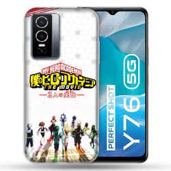 Coque Pour Vivo Y76 5G Manga My Hero Academia Blanc