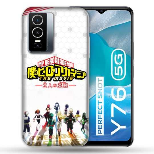 Coque Pour Vivo Y76 5G Manga My Hero Academia Blanc