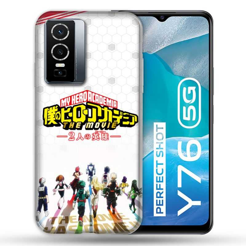 Coque Pour Vivo Y76 5G Manga My Hero Academia Blanc