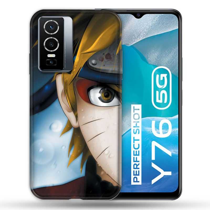 Coque Pour Vivo Y76 5G Manga Naruto Blanc