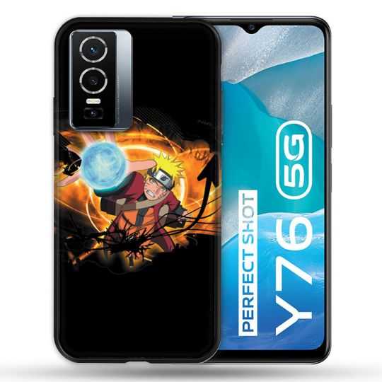 Coque Pour Vivo Y76 5G Manga Naruto Noir