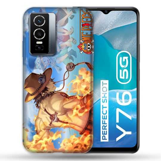 Coque Pour Vivo Y76 5G Manga One Piece Ace Color
