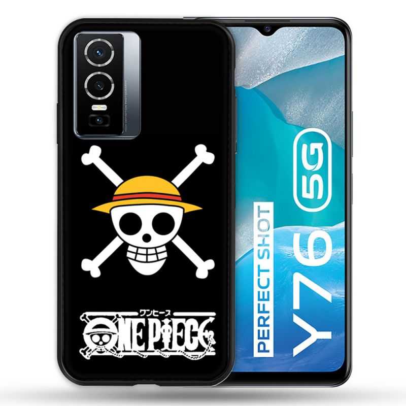 Coque Pour Vivo Y76 5G Manga One Piece Tete de Mort