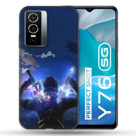 Coque Pour Vivo Y76 5G Manga SAO sword Art Online Epee