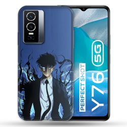 Coque Pour Vivo Y76 5G Manga Solo Leveling Sung Bleu