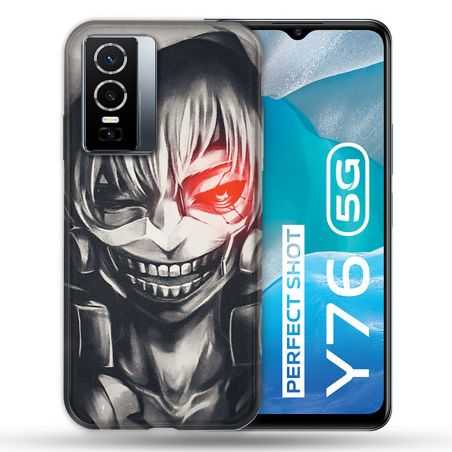 Coque Pour Vivo Y76 5G Manga Tokyo Ghoul Kaneki Noir