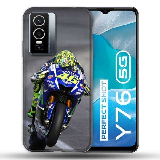 Coque Pour Vivo Y76 5G Moto Course GP Wheeling 46