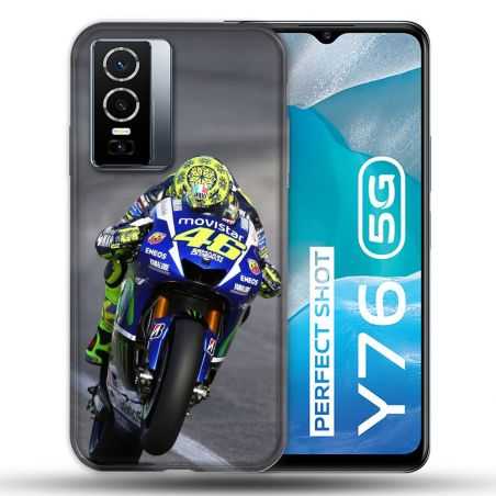 Coque Pour Vivo Y76 5G Moto Course GP Wheeling 46