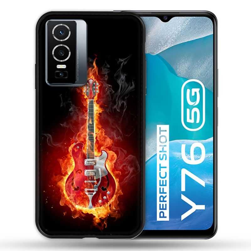 Coque Pour Vivo Y76 5G Musique Guitare Electrique