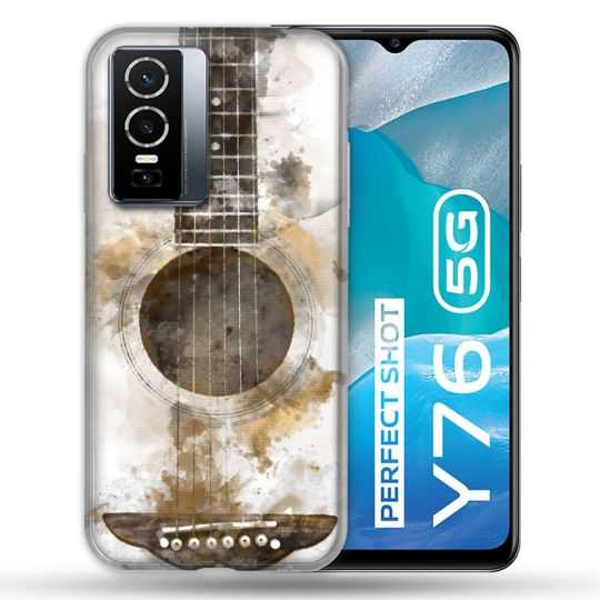 Coque Pour Vivo Y76 5G Musique Guitare Tag