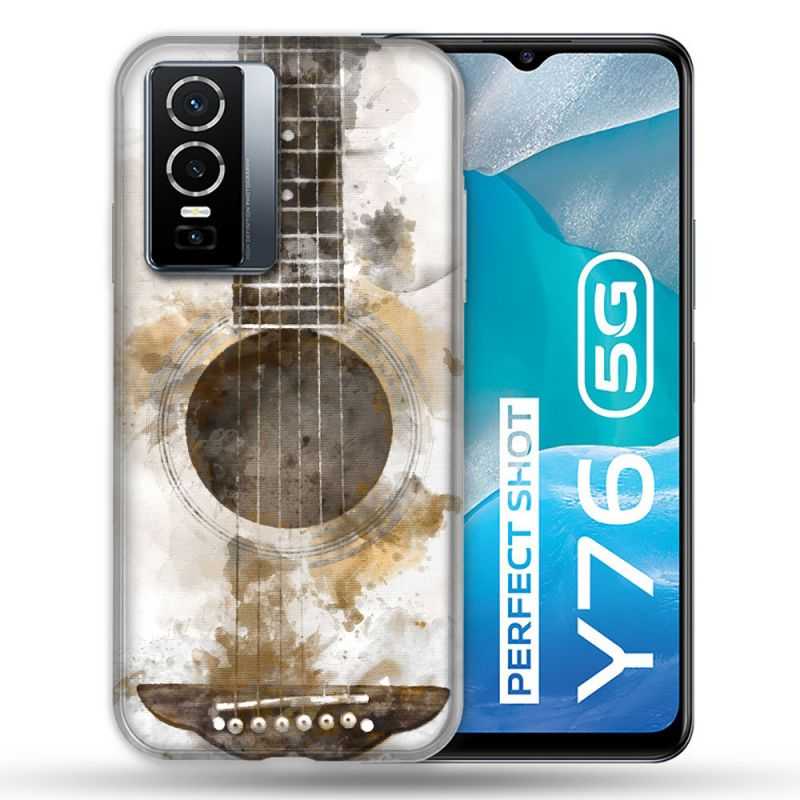 Coque Pour Vivo Y76 5G Musique Guitare Tag