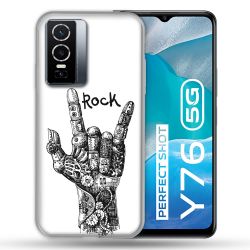 Coque Pour Vivo Y76 5G Musique Rock Main