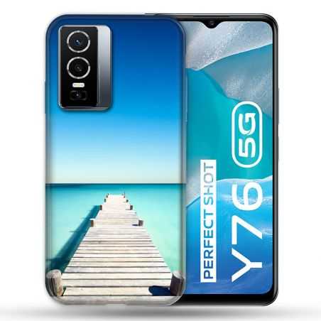 Coque Pour Vivo Y76 5G Nature Pont Mer