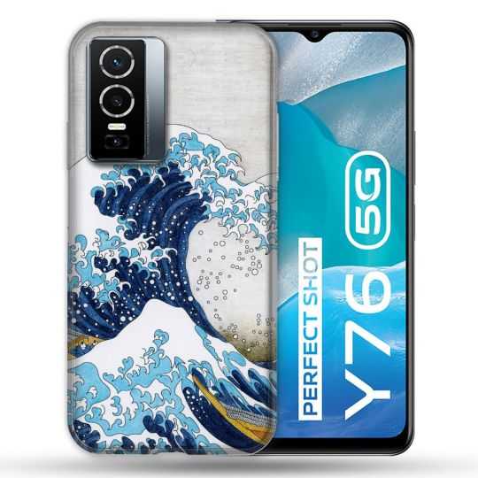 Coque Pour Vivo Y76 5G Peinture La Grande Vague