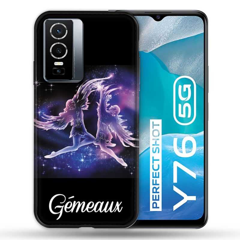 Coque Pour Vivo Y76 5G Signe Zodiaque 2 Gémeaux