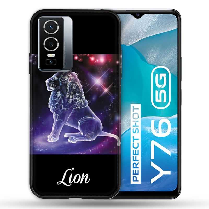 Coque Pour Vivo Y76 5G Signe Zodiaque 2 Lion