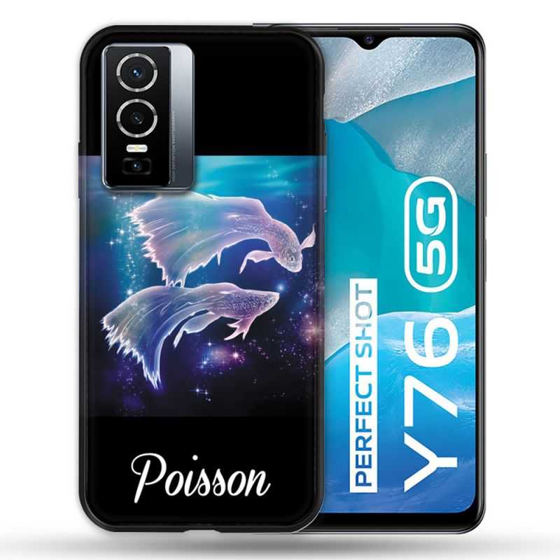 Coque Pour Vivo Y76 5G Signe Zodiaque 2 Poisson
