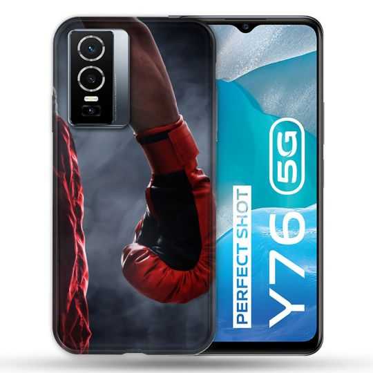 Coque Pour Vivo Y76 5G Sport Boxe Gant Rouge