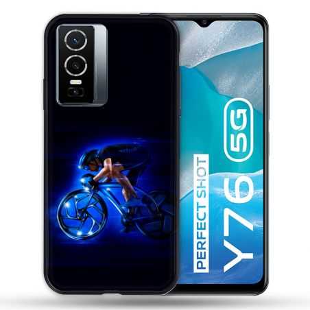 Coque Pour Vivo Y76 5G Sport Cyclisme Bleu