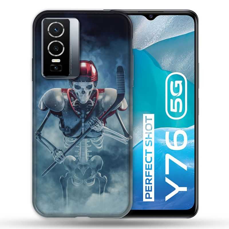 Coque Pour Vivo Y76 5G Sport Hockey Squelette