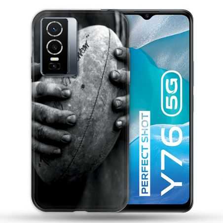 Coque Pour Vivo Y76 5G Sport Rugby Ballon Vintage
