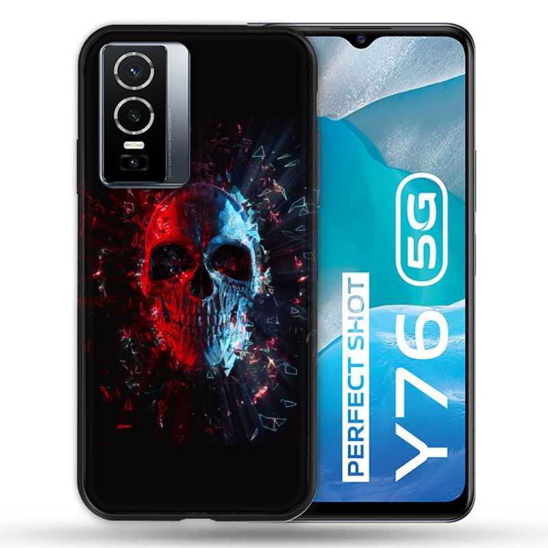 Coque Pour Vivo Y76 5G Tete de Mort Deflagration