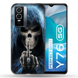 Coque Pour Vivo Y76 5G Tete de Mort Doigt