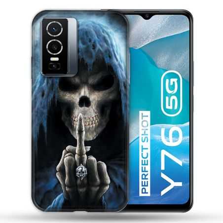 Coque Pour Vivo Y76 5G Tete de Mort Doigt