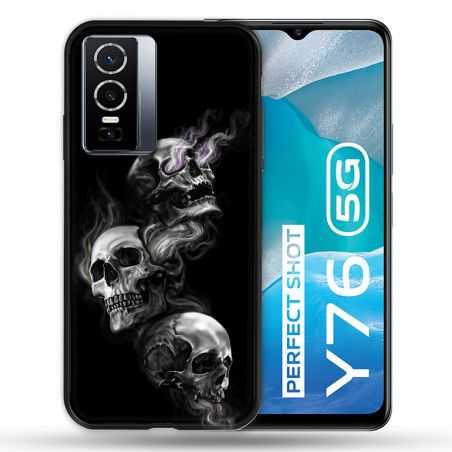 Coque Pour Vivo Y76 5G Tete de Mort Triple