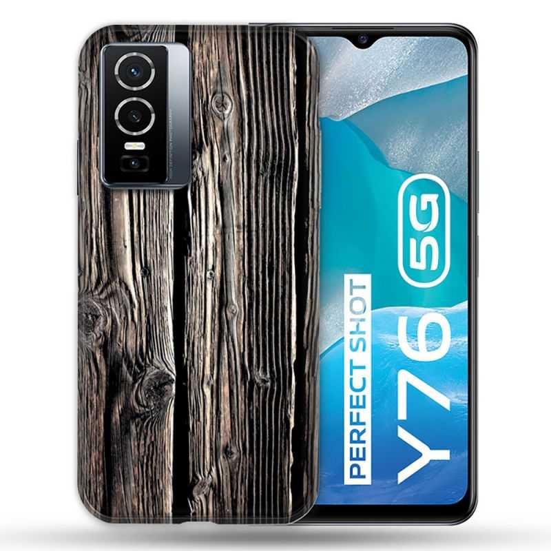 Coque Pour Vivo Y76 5G Texture Bois