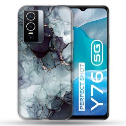 Coque Pour Vivo Y76 5G Texture Marbre Gris