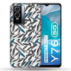 Coque Pour Vivo Y76 5G Texture Plume Canard