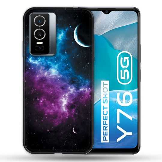 Coque Pour Vivo Y76 5G Univers Bleu Violet
