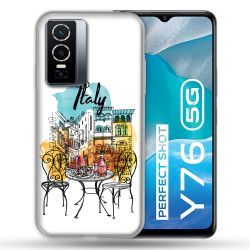 Coque Pour Vivo Y76 5G Voyage Italie Vintage